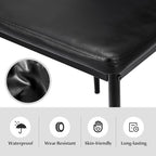 NAFORT Dining Table Set for 4, 48.5" Rectangle Tempered Glass Kitchen Room Table