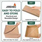 Clothes Organizer, Transform Your Drawers in Seconds - Cream Set of 6 Foldable Storage Boxes with Zipper, Durable 600D Fabric, Includes Fragrance Sachets, Ideal for Underwear, Socks, Baby Clothes