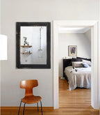 AAZZKANG Wall Mounted Mirror Small Rectangular Retro Mirrors with Wood Frame for Bedroom Living Room Bathroom Entryway Large 26"x18"