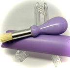 BonCera, All-in-one Premium Ceramic Garlic Grater Plate 4-Piece Set - Purple Embossed Design and Style - For Garlic, Ginger, Chocolate, and more! - Comes with 5.25" Plate, Peeler, Brush, and Stand