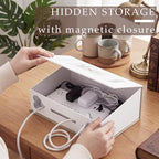 Maitys Book Shape Decorative Cable Management Box, Cable Cord Organizer Hider Box with Magnetic Closure, Decorative Faux Books for Home Office Decor Photo Storage(Beige,Flower)