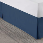 Nestl Navy Blue Bed Skirt Cal King Size - Cal King Bed Skirt 14 Inch Drop - Brushed Microfiber Bed Skirts - Hotel Quality Pleated Bed Skirt - Shrinkage & Fade Resistant