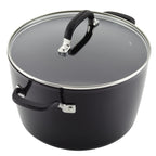 KitchenAid Hard Anodized Nonstick Stock pot with Lid, 8-Quart, Onyx Black