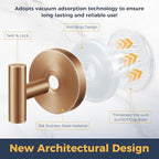 Heavy Duty Suction Cup Hooks for Glass Window,Tile,Mirror,Removable Shower Hooks for Inside Shower,Metal Towel Hooks for Bathroom,4 Pack(Bronze)