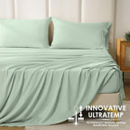 Holtel Luxury Twin Size Sheet Set - 3 Piece Soft Microfiber Sheets for Twin Size Bed, 16" Deep Pocket Easy Care Wrinkle Free Cooling Bedding Sheet and Pillowcase Set, Sage Green