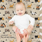 Yoofoss Pack and Play Sheets Fitted, Mini Crib Sheets 2-Pack for Pack N Play Mattress, Stretchy Playard Sheet, Soft and Breathable (Brown+Stripe)