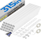 Delamu Cable Hider, 315in Cord Covers for Wires on Wall, One-Cord Cord Hider, Paintable Wire Hiders Wire Covers for Cords, Cable Management for Hiding 3-4 Wires, 20x L15.7 W0.1.18 H0.60in, White