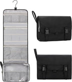Relavel Large Toiletry Bag Travel Bag for Men, Travel Hanging Toiletries Bag with Hanging Hook, Large Capacity Door Room Essentials, Travel Organizer for Full Sized Cosmetics and Accessories - Black