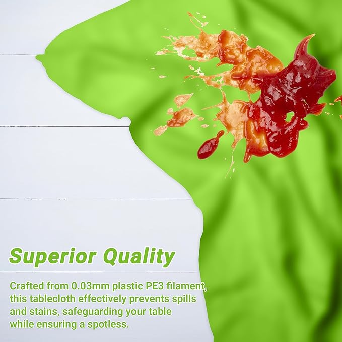 QZYL 4 PCS Plastic Tablecloth, 54 x 108 Inches Waterproof Disposable Table Cloth, Spring Tablecloth of Baby Shower Football Party Decorations, Table Cover for Rectangle and Round