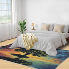2x3 Tree of Life Rugs for Entryway - Galaxy Tree Small Area Rugs, Dreamlike Starry Sky Laundry Room Carpet Non Slip Accent Throw Rug for Bathroom Kitchen Sink Front Door