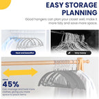 Jiang&Rong 30 Pack 16 Inch Rubber-Coated Non-Slip Metal Hangers - Heavy Duty No Bump Closet Hangers for Coats, Shirts, Suits, Sweaters (30-Pack, Grey)