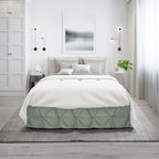 Nestl Sage Green Bed Skirt Queen Size, Pinch Pleat Queen Bed Skirt, 14" Inch Drop Queen Bedskirt, Hotel Quality Sage Green Bed Skirts, Microfiber Bedskirt for Queen Bed, Sage Green Queen Bed Skirt