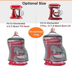 BAGSPRITE Stand Mixer Cover with Appliance Sliders Compatible with KitchenAid Mixer 4.5/5 Quart with Pockets for Kitchen Aid Accessories and Attachments