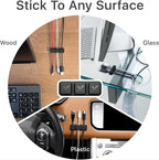 Magnetic Cable Holders X-Protector 2 Triples - Premium Cable Clips - Self-Adhesive Cable Holder for Car - Cord Organizer for Desk - Cable Organizer - Black Wire Organizer - Cord Management for Wires!