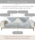Faux Fur Couch Cover Fuzzy Soft Plush Thick Bubble Sofa Cover Luxury Sectional Couch Covers Luxury Anti-Slip Sofa Slipcover Washable Furniture Protector (Light Grey,36"x63")