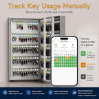 360-Key Smart Key Lock Box, Wall-Mount Key Cabinet with Key Management App(Track Key Borrow/Return), Keypad, Bluetooth & WiFi Unlock (Sold Separately) for Commercial, School, Rental, Office