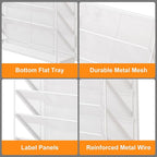 Kuntine.B Wall File Organizer (White, 7 Tier 2 Pack)