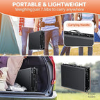FUNYKICH 3ft Camping Folding Table with 3 Height(35.4'' Lx15.7'' W), Max Height 29.4'' Portable Small Outdoor Tables, Lightweight Beach Table with Carry Handle for Camping, Backyard, Picnic, Handcraft