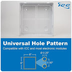 ICC 14” Plastic Structured Wiring Enclosure with Cover, Includes 3 Connectivity Modules (CAT6 8-Port PoE++ Module, 1x8 Bridged Telephone RJ31X Module, 1x6 Video Module), UL Listed, TAA Compliant