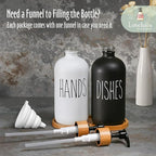 LOOCHICA 2 Pack Glass Soap Dispenser Set with Tray, Hand and Dish Glass Soap Dispensers for Kitchen Sink, Kitchen Soap Dispenser Set Suitable for Black and White Kitchen Decor