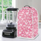 Talayituse Pink Love Heart Print Blender Dust Cover, Fingerprint Protection Cover for Stand Mixer or Coffee Machine, Kitchen Appliance Covers for Stain Dust Resistant Supplies Valentine's Day Decor