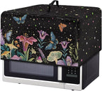 Microwave Oven Cover, Butterfly Heat-Resistant Polyester Machine Protector Decorative Kitchen Appliance Covers Waterproof Microwave Oven Cover for Most Countertop Microwaves