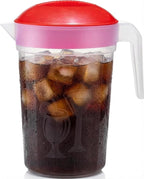 Tribello LARGE 1.3 Gallon Water Pitcher, Plastic Juice Pitcher With Lid - Dishwasher Safe, BPA Free, Colors May Vary (1.3 Gallon)