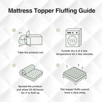 Novilla Twin XL Mattress Topper, Extra Thick Pillow Top Mattress Pad with Down Alternative, Breathable Mattress Cover with for 8-21", Machine Washable Fitted Mattress Protector – Green-White