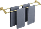 Alise Bath Double Towel Bars Towel Racks for Bathroom,Wall Mount Towel Holder Heavy Duty SUS304 Stainless Steel Towel Hanger Towel Rail,Gold,32 Inch