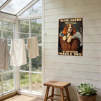 Retro Metal Poster Basset Hound Laundry Wash And Dry Metal Tin Signs Vintage Plaque Wall Decor for Home Laundry room Bathroom 16x12 Inch