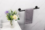 TocTen Bath Towel Bar - 2 Pack Thicken SUS304 Stainless Steel Towel Rack for Bathroom, Bathroom Hardware Accessories Towel Rod Heavy Duty Wall Mounted Towel Holder (16 Inch, Matte Black)