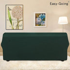 Easy-Going Stretch 4 Seater Sofa Slipcover 1-Piece Sofa Cover Furniture Protector Couch Soft with Elastic Bottom for Kids, Polyester Spandex Jacquard Fabric Small Checks Dark Green