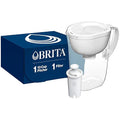 Brita Large Water Filter Pitcher for Tap and Drinking Water with SmartLight Change Indicator, Includes 1 Standard Filter, BPA-Free, Lasts 2 Months, 10-Cup Capacity, Bright White