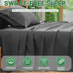 Extra Deep Pocket Queen Sheets 18-24 Inch 1000 Thread Count 100% Egyptian Cotton Sateen Weave Soft Breathable 4 Pieces（Queen,Dark Grey）