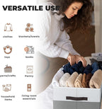Criusia 8 Pack Closet Organizers and Storage Bins - Extra Large Storage Baskets for Organizing - Clothes Storage Bins for Shelves -Foldable Organizer Bins Totes for Toy Blanket, Dorm Room Essentials