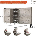 HOMEFORT Large Shoe Cabinet with 4 Flip Drawers, Farmhouse Narrow Shoe Organizer Cabinet for Entryway, Hidden Shoe Rack with Adjustable Side Cabinet for Boot Storage,6 Wood Legs, Washed Gray
