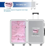 Grand Fusion Stow-N-Go Packing Organizer for Luggage, Portable Hanging Travel Shelves, Carry-On Closet, Hanging Packing Cubes, Collapsible Carry-On Organizer for Cruises & Hotels Pink - XL