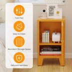 ALBAD Metal Nightstand with Lockable Cabinet, Compact Mini Locker Bedside Table