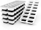 Ice Cube Trays 5 Pack for Freezer – 70 Cubes, Reinforced Snap Lids That Stay Closed, Silicone Push-Release Bottom, BPA-Free PP Frame, Stackable Ice Molds – Modern Home Bar & Everyday Freezer Use