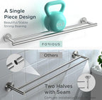 FORIOUS Double Towel Bar, 24 Inch Double Towel Racks for Bathroom, Heavy Duty SUS304 Stainless Steel Towel Bar Brushed Nickel, Includes Wall Mounting Hardware, Brushed Nickel