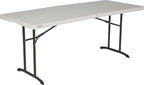 LIFETIME Commercial Fold-in-Half Table, 6-Foot, Almond