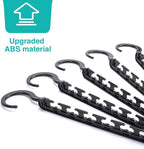 HOUSE DAY Sturdy Plastic Space Saving Hangers 12 Pack, Cascading Hangers Organizer Closet Space Saver 80% and Wrinkle Free Clothes, Multi Collapsible Hanger for Heavy Clothes, Shirts, Pants (Black)