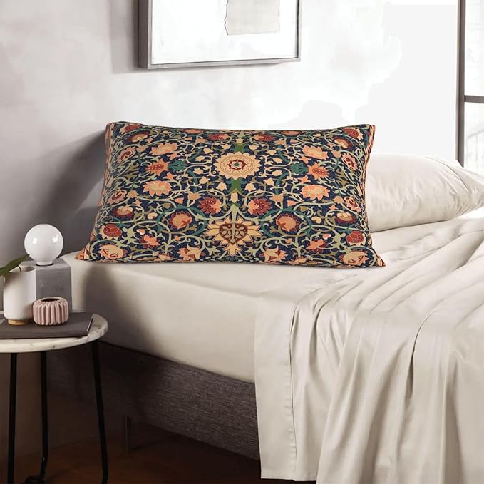 William Morris Vintage Floral 20x12 inches Throw Pillow Covers Cushion Covers for Couch Home Bed Living Room Decorative Pillow Cases