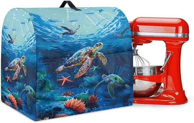 Sea Turtle Mixer Cover 6-8 Qt Stand Mixer Kitchen Aid Covers Counter Food Processor Covers Dust Protection Stand Coffee Maker Home Kitchen Appliance Decor