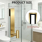 HUFEEOH 2-Pack Over The Door Hooks, Stainless Steel Door Hanger for Towels & Coats, Bathroom Towel Rack Coat Rack, Tool-Free Hooks for Hanging (Gold, Fits 3/8" Thick Door - T Shape 2 Pack)