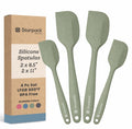 Starpack 'Scrape and Stir' Silicone Rubber Spatula Set (4-Piece) - LFGB Non Toxic, 600°F Heat Resistant, BPA-Free, One-Piece Kitchen Baking Spatulas - Dishwasher Safe for Nonstick Cookware Earthy Pink