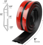 Bates- Floor Cord Cover, 5ft, Cable Cavity 0.6" (W) x 0.31" (H), Heavy Duty Wire Protector, PVC Extension Cords Hider, Protect Cords, Prevent Cable Trips, Cord Hider for Office, Home, Outdoor