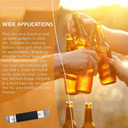 KTOJOY 3 Pack Magnetic Bottle Openers Stainless Steel Flat Bottle Opener, Solid and Beer Openers Small Bottle Opener Can Tapper with Magnet for Camping and Traveling