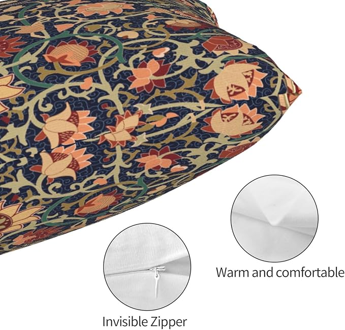 William Morris Vintage Floral 20x12 inches Throw Pillow Covers Cushion Covers for Couch Home Bed Living Room Decorative Pillow Cases