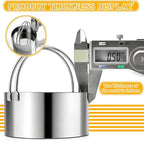 Cookie Cutters (5 Pieces/Set),Round Biscuit Cutter Set with Handle and Big Ring, Professional Baking Dough Cutter Tools for Cakes, Sandwiches, Donuts, Dumplings